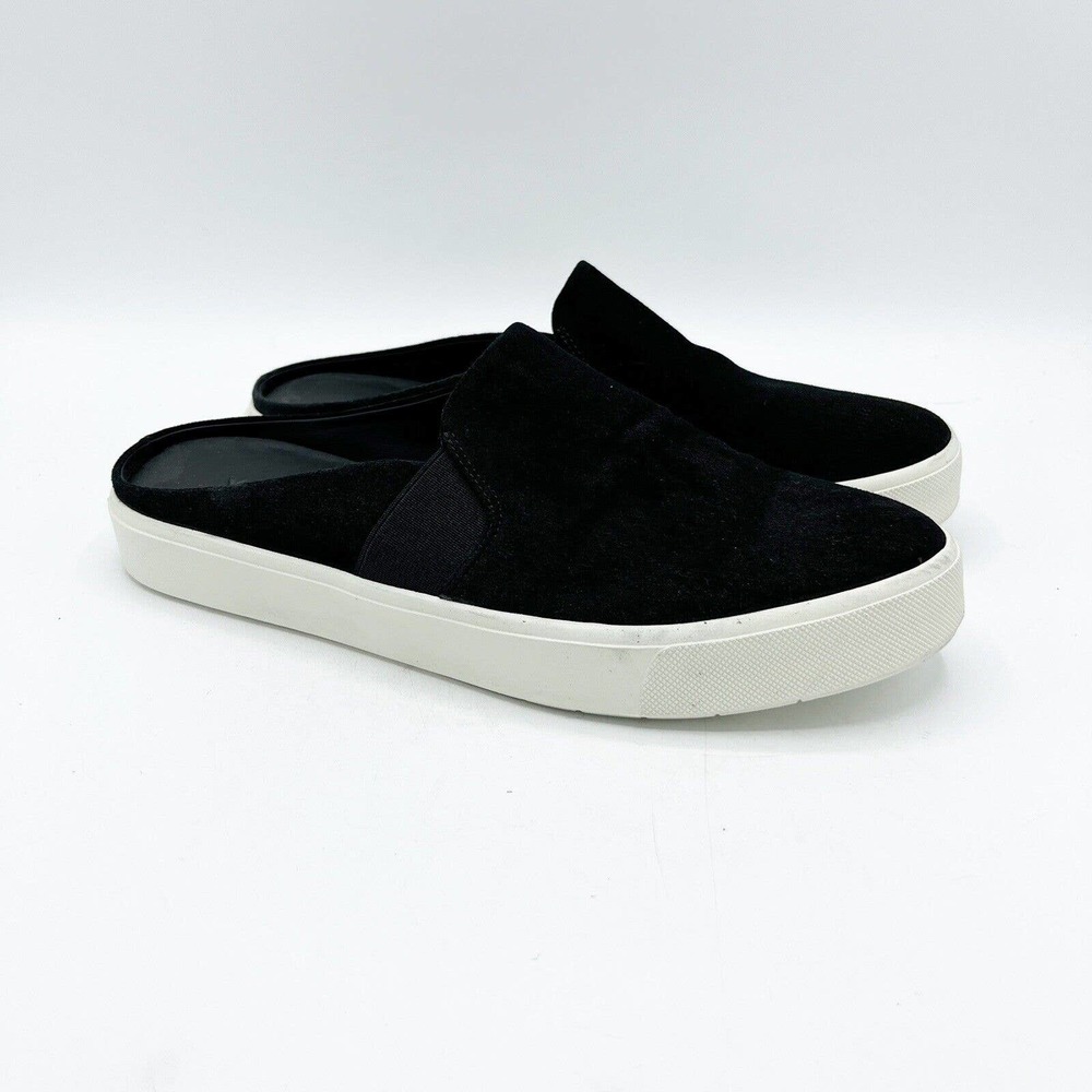 Vince Sneaker Black Suede Verrell Slip On Mule Casual Shoe